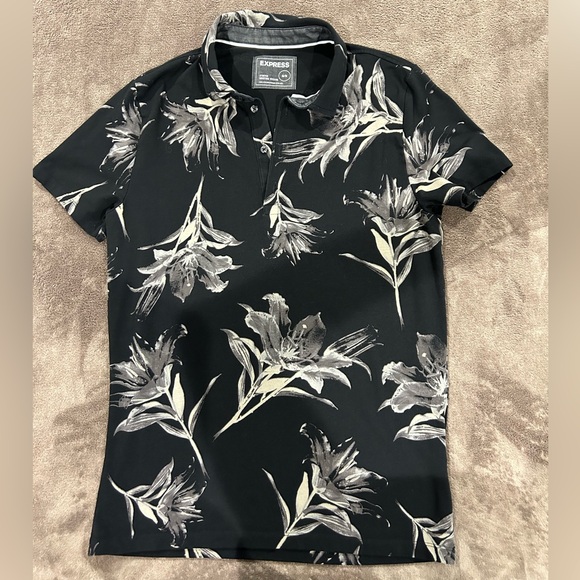 Men’s Medium Express Stretch Moisture Wicking Shirt in Floral - Picture 4 of 7